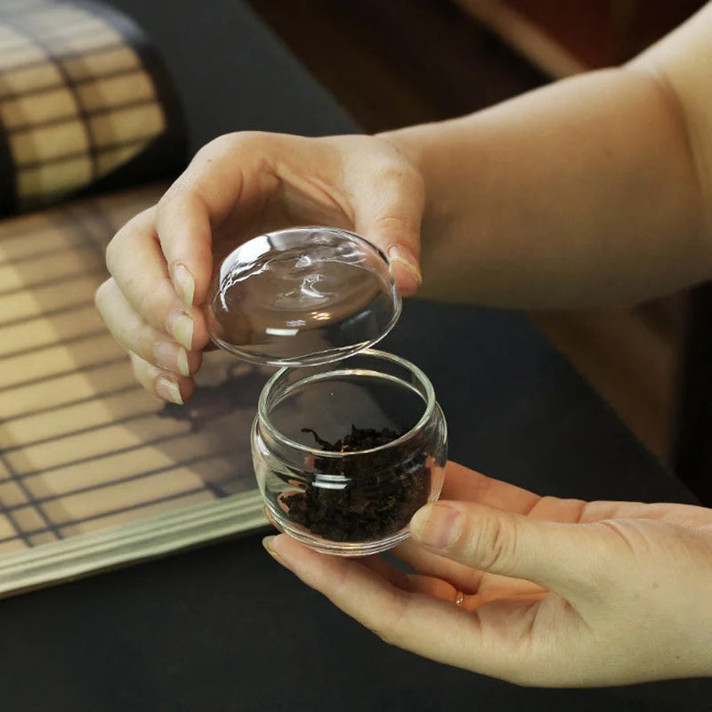Small Glass Jar with Lid | Mini Kitchen Storage Container