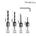 4-Piece Countersink Drill Bit Set 3–10mm | HSS Woodworking Countersink Drill Bit Set PRIMED 5pcs