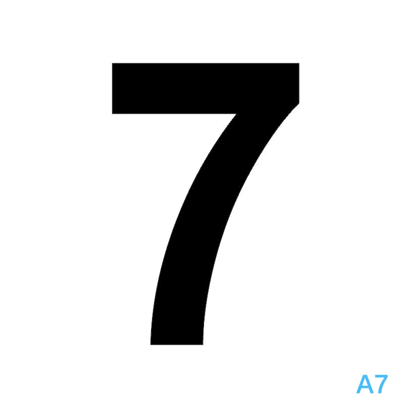 Large 6.9" Self-Adhesive Number Sticker – Bins, Mailboxes & Doors
