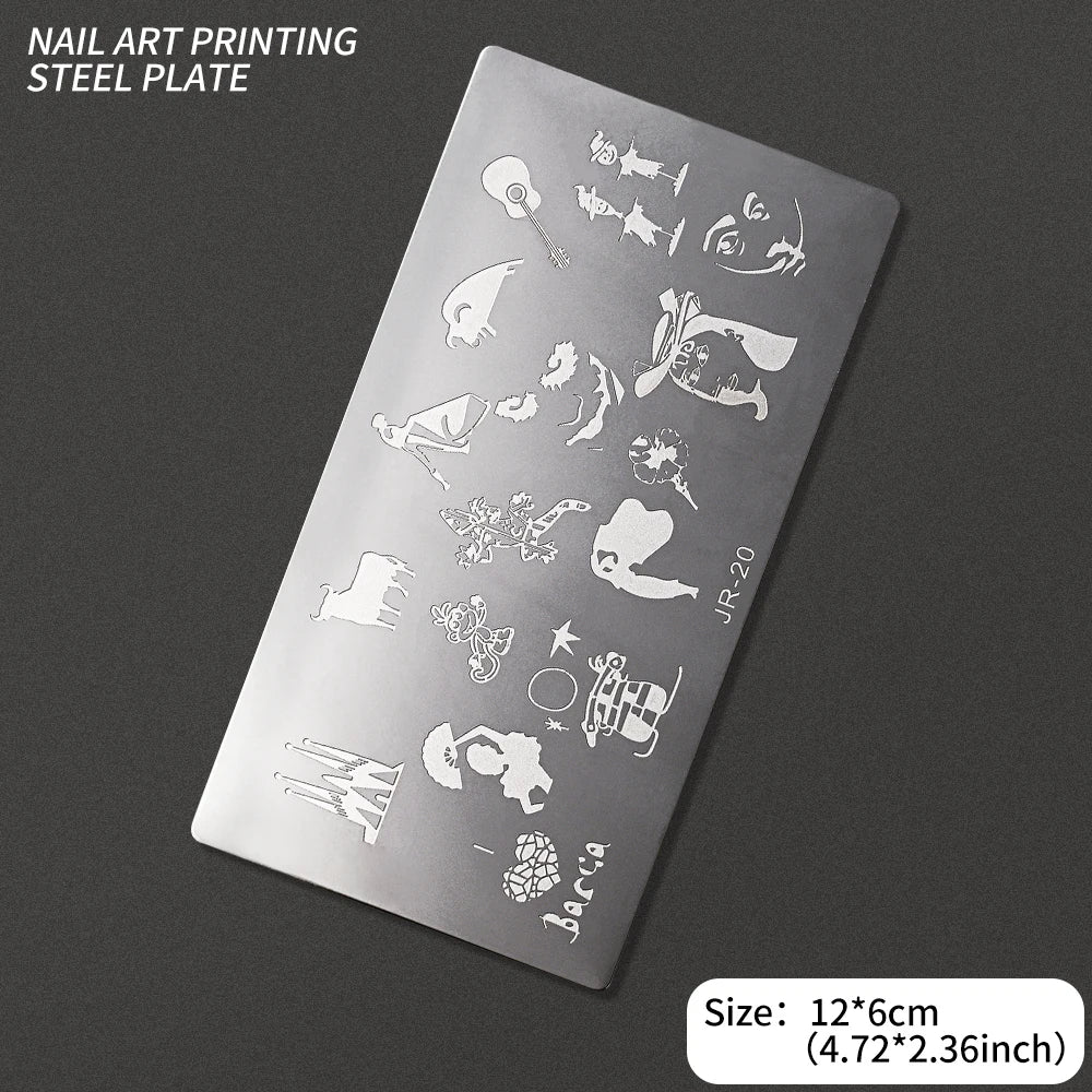 Nail Art Stamping Plate – Waves, Florals & Animal Designs