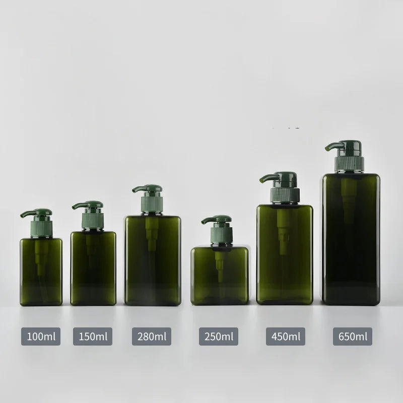 Square Refillable Pump Bottle – Soap, Shampoo & Lotion 100–650ml