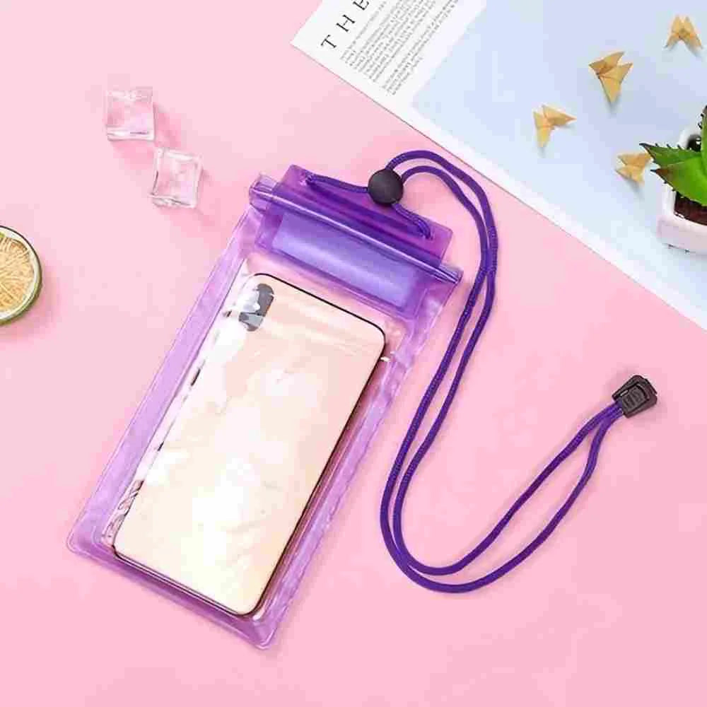 Waterproof Phone Pouch Dry Bag | Clear PVC, 30m Underwater Waterproof Phone Pouch PRIMED Purple