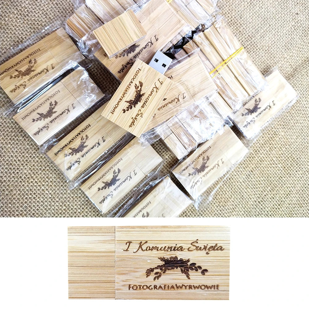 Custom Engraved Wooden USB Flash Drive 4GB–128GB | Bulk Gift Custom USB Flash Drive PRIMED
