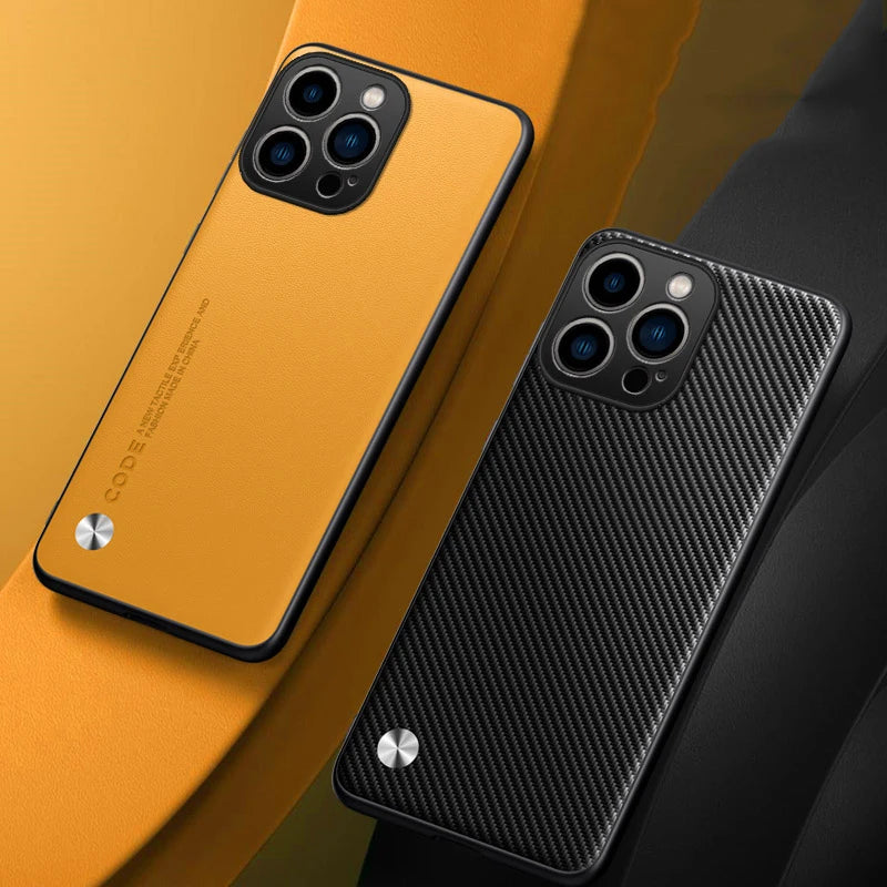 Ultrathin PU Leather iPhone Case – Anti-Scratch Shockproof Cover