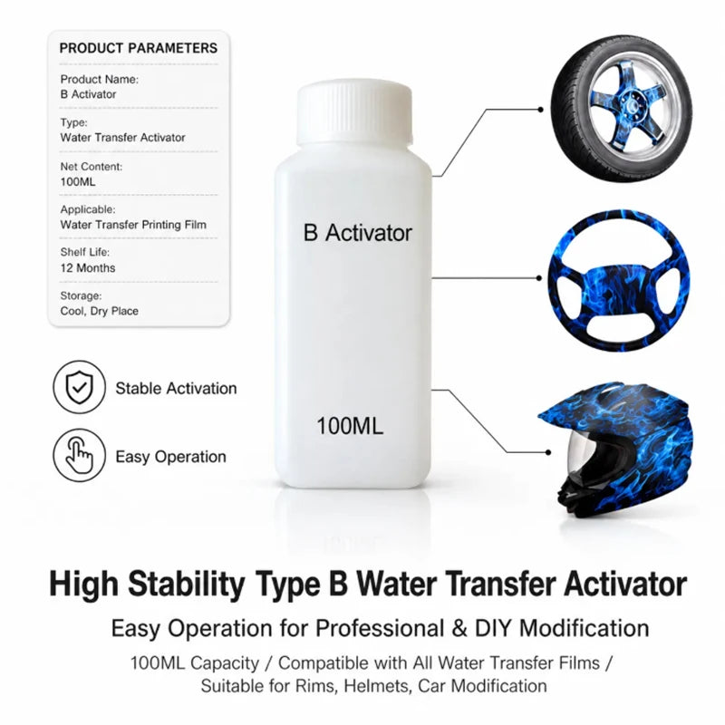 Hydrographic Activator B 100ml – Water Transfer Printing Hydrographic Activator PRIMED