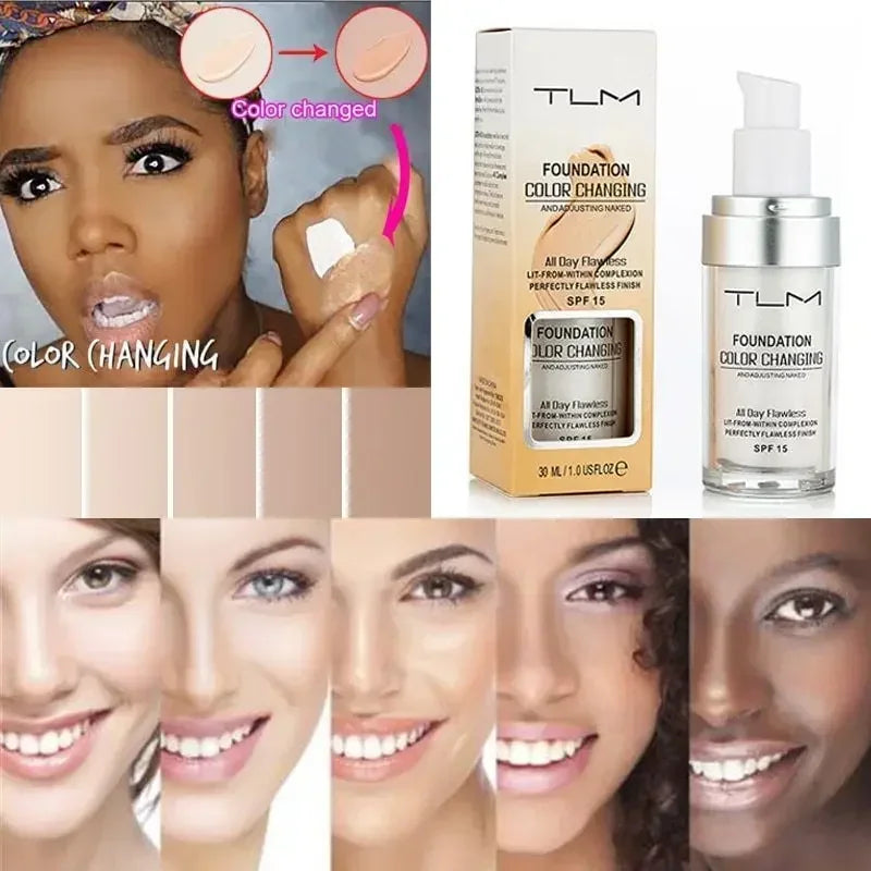 TLM Color Changing Liquid Foundation 30ml – Full Cover Matte