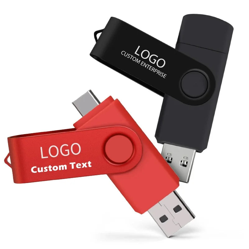 100-Pack Custom Logo Type-C USB Flash Drives | 16GB–128GB USB Flash Drive PRIMED