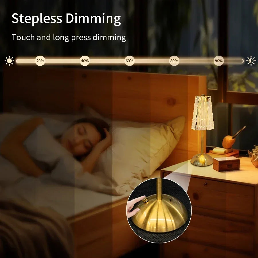 USB Rechargeable Touch LED Table Lamp | Dimmable Night Light LED Table Lamp PRIMED