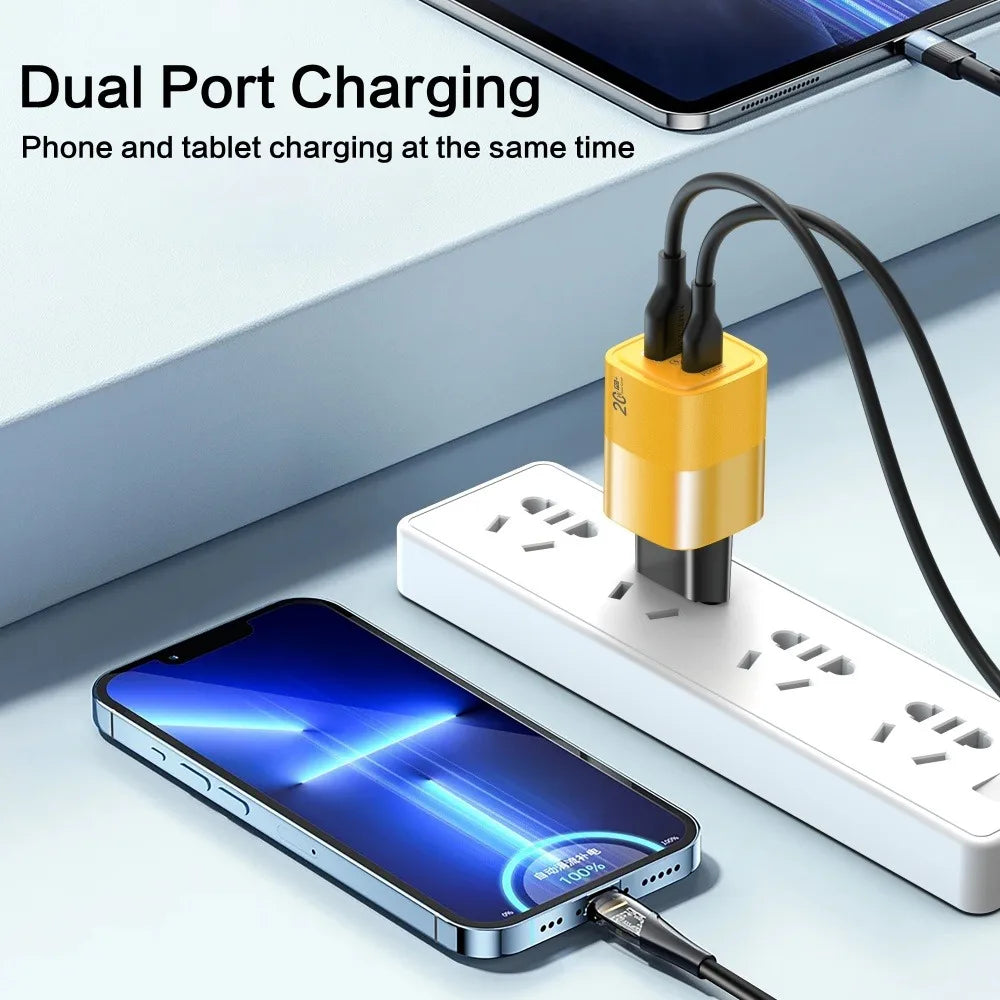 PD 20W USB-C Wall Charger Quick Charge 3.0 EU/US Plug USB-C Wall Charger PRIMED