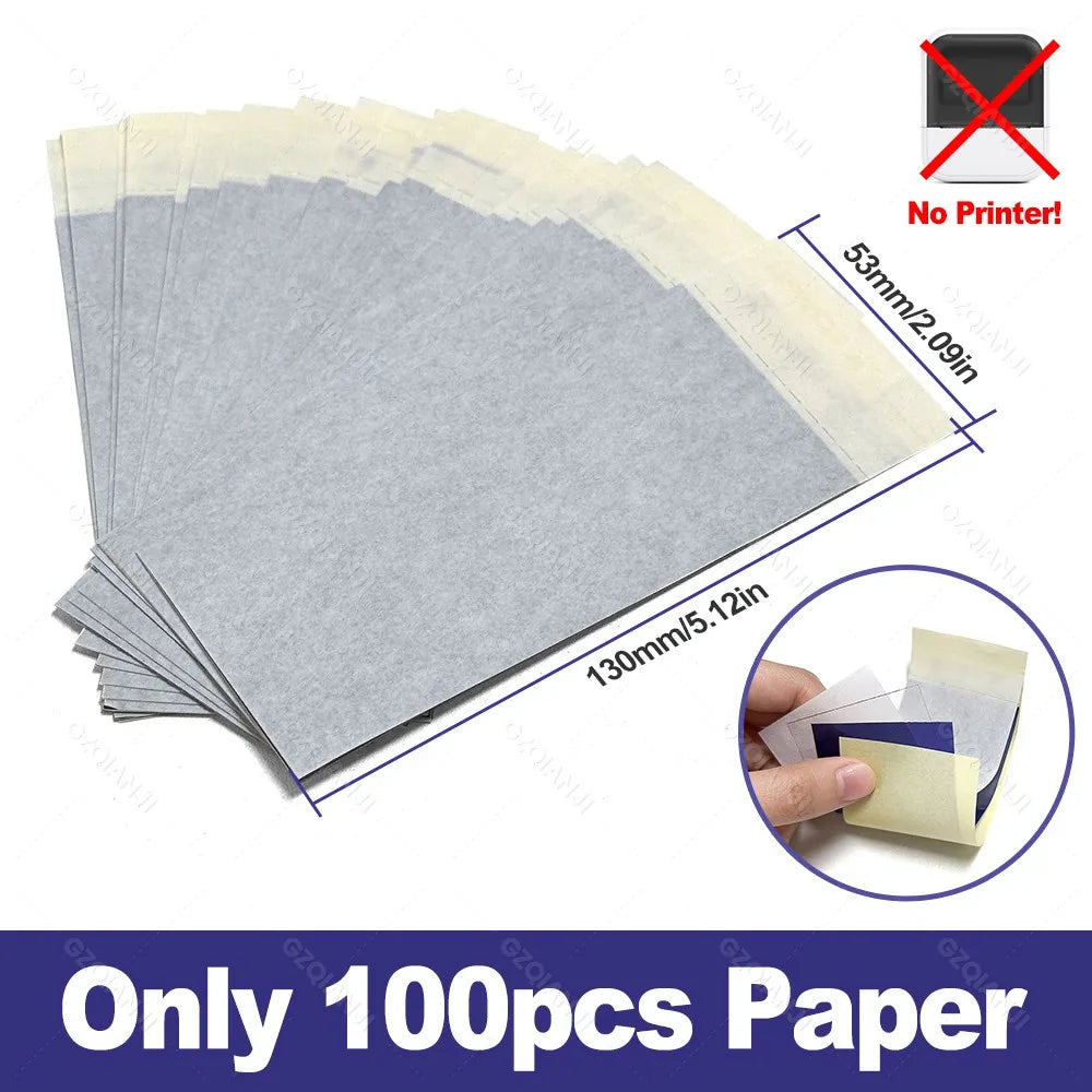 58mm Bluetooth Tattoo Stencil Printer – Mini 2" Thermal Maker Tattoo Stencil Printer PRIMED 100pcs No Printer