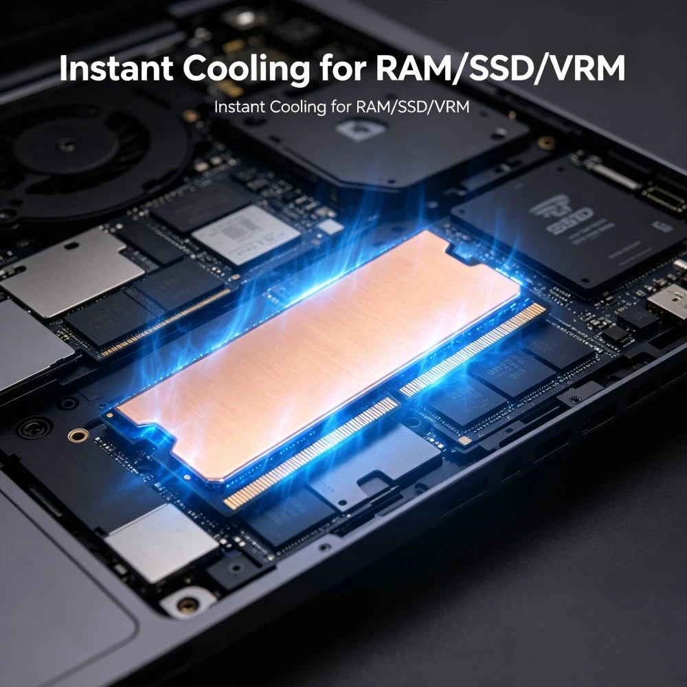 TISHRIC Pure Copper DDR4/DDR5 RAM Heatsink Cooler – Gold RAM Heatsink Cooler PRIMED