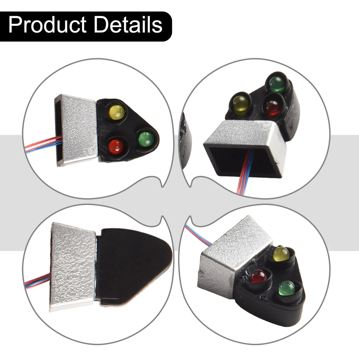 Model Train Block Signal Lights 3-Color Dwarf Set – 4Pcs