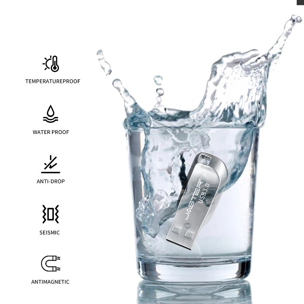 JASTER USB 3.0 Metal Flash Drive 8GB–128GB | Custom Logo USB Flash Drive PRIMED