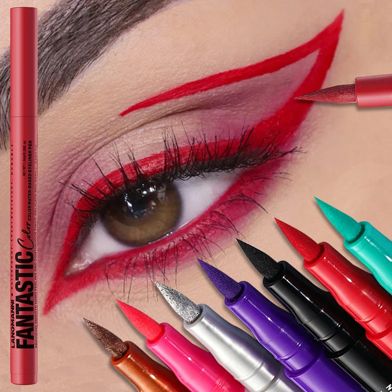 Waterproof Liquid Eyeliner Pen – 12 Matte Colors