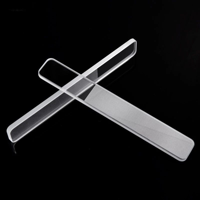 Transparent Glass Nail Files with Box – 2/5 Pcs Manicure Set