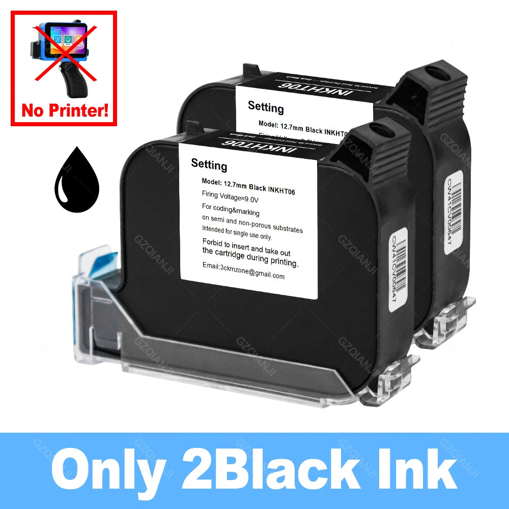Portable Handheld Inkjet Printer 12.7mm – 28 Languages & QR Code Handheld Inkjet Printer PRIMED 2BK Ink(NoPrinter)