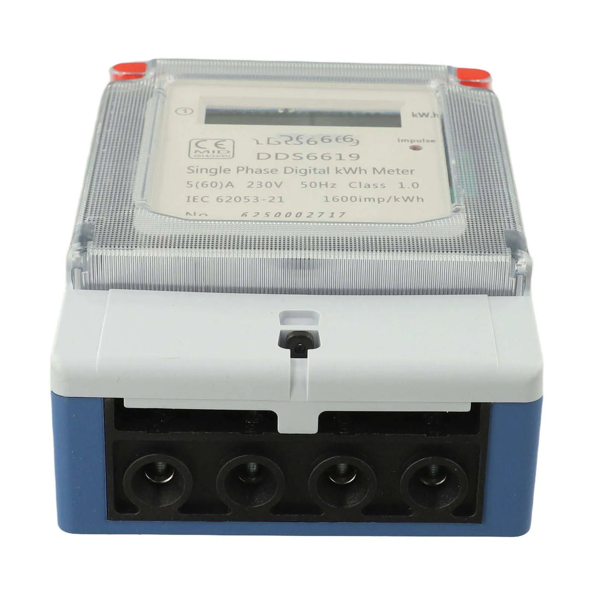 Single Phase Digital Energy Meter DIN Rail AC 220V 60A Pulse LED