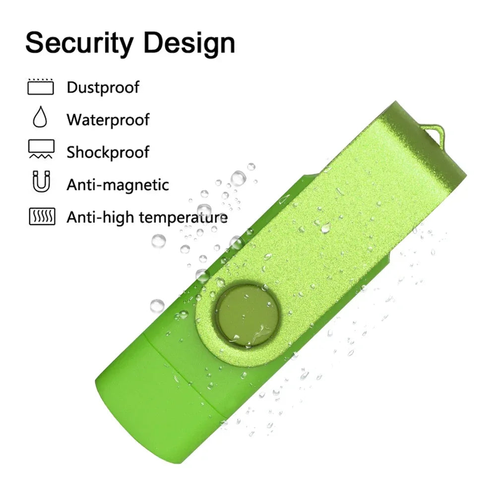 2-in-1 OTG USB Flash Drive + Type-C Adapter | 4GB–128GB USB Flash Drive PRIMED