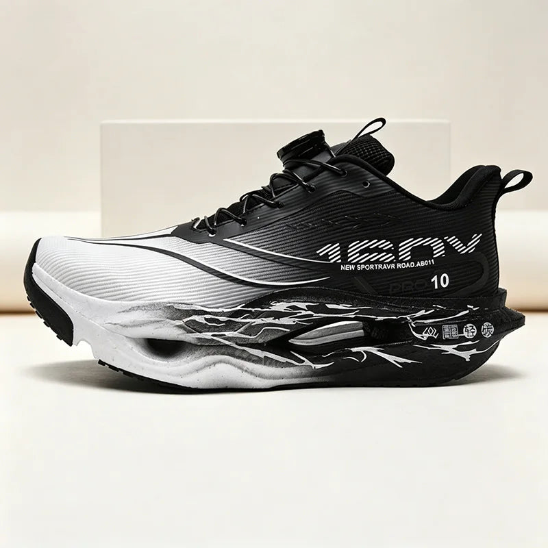 LETCOMFIT Carbon Plate Racing Shoes Men & Women Carbon Plate Running Shoes PRIMED black 36