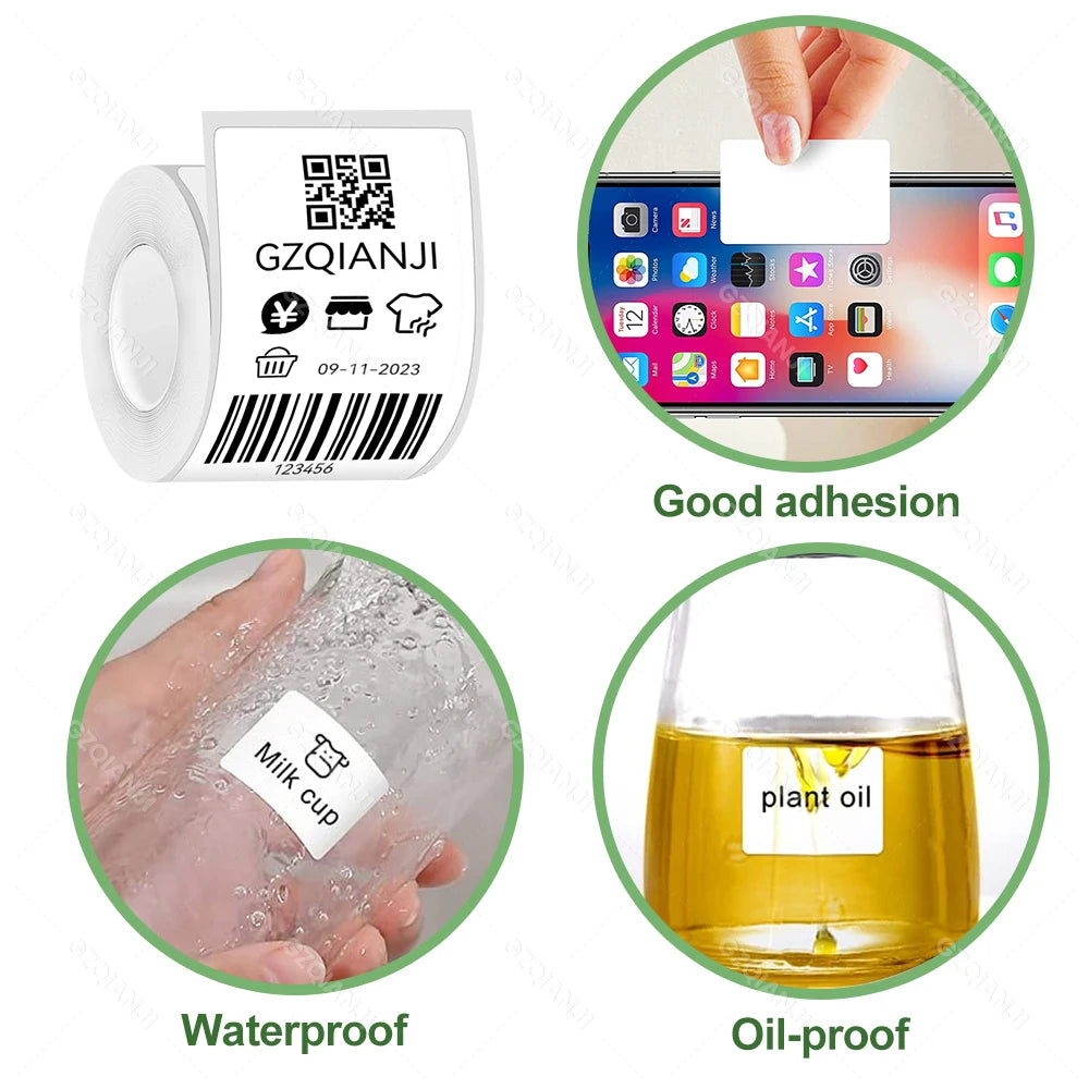 Waterproof Thermal Label Sticker Roll for Marklife P50 Printer Thermal Label Roll PRIMED