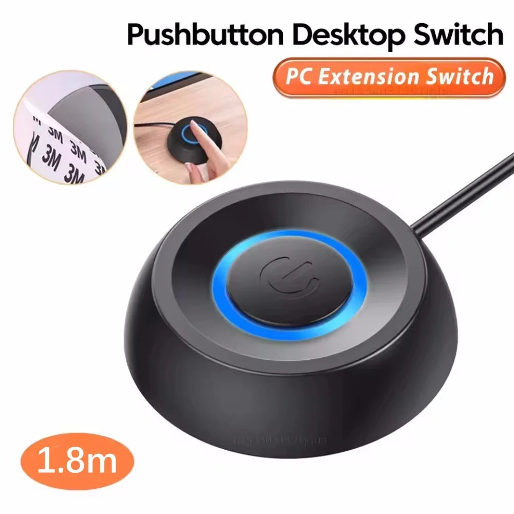 PC External Power Button Blue LED – Motherboard Switch Cable PC Power Switch PRIMED