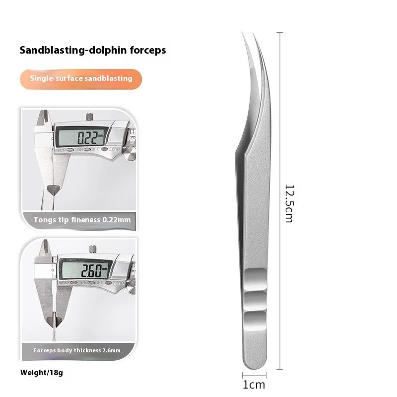 Stainless Steel Lash Extension Tweezer – Anti-Static Matte