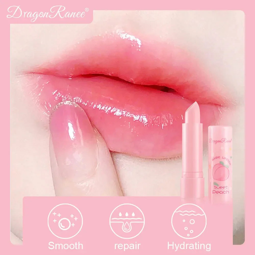 Dragon Ranee Color Shift Peach Jelly Lip Balm | Tinted Stain Tinted Lip Balm PRIMED
