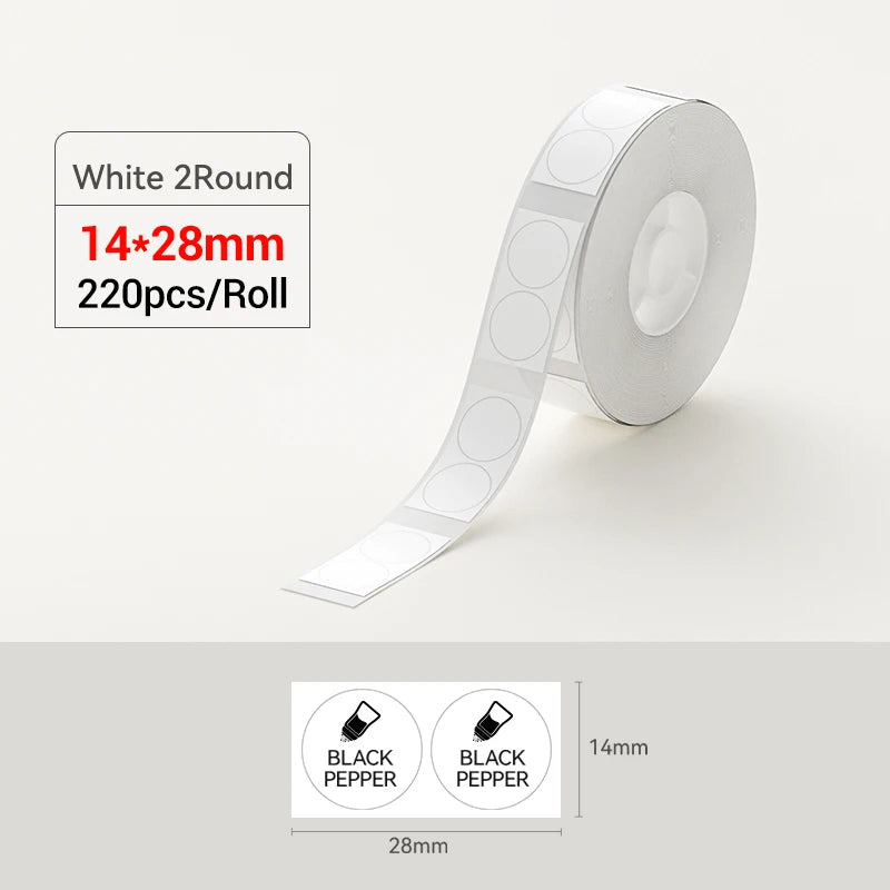 Niimbot Waterproof Label Rolls for D11 D110 D101 H1S Printer Thermal Label Rolls PRIMED 3Rolls Round14x28
