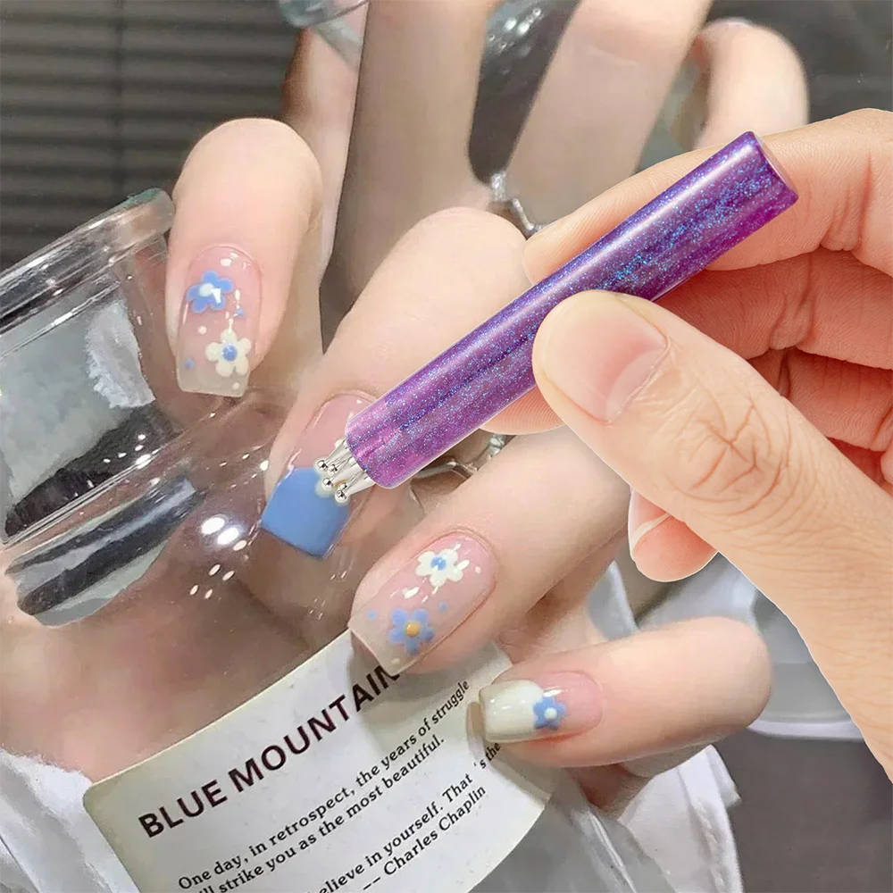 Five-Petal Flower Nail Art Dotting Pen – Diamond Setting Tool Nail Art Dotting Tool PRIMED