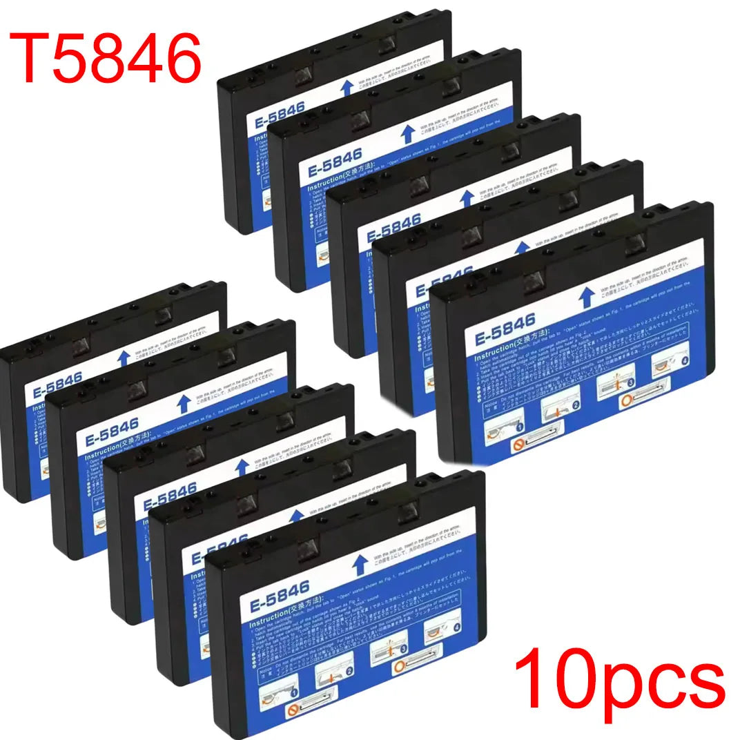 T5846 Compatible Ink Cartridge for Epson PictureMate PM200–PM300 Ink Cartridge PRIMED 10pcs