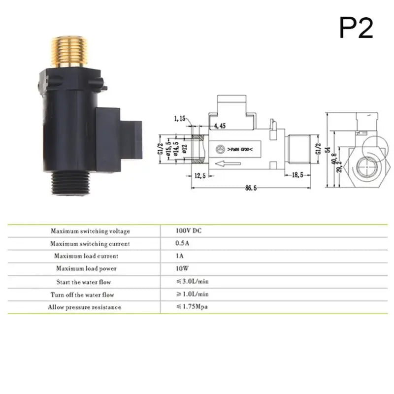 Water Flow Sensor Switch for Boiler & Gas Water Heater 125–250V