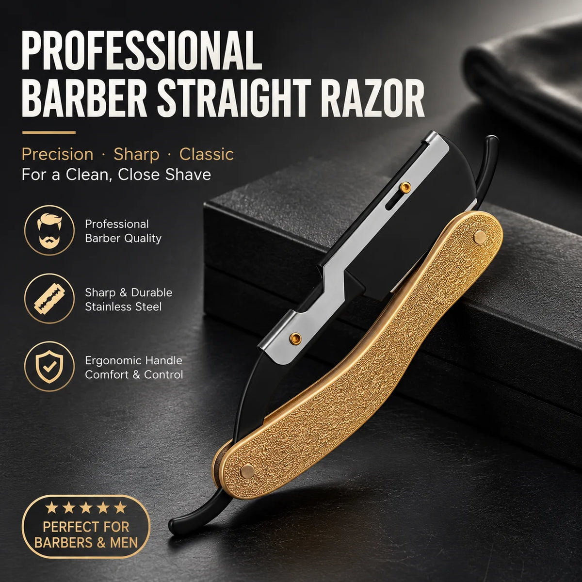 Vintage Straight Razor Replaceable Blades – Stainless Steel Shaver