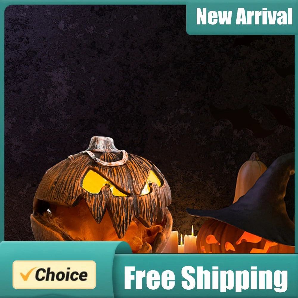 Animated Halloween Pumpkin – Sound Activated Light-Up Eyes Halloween Prop Decoration PRIMED Default Title