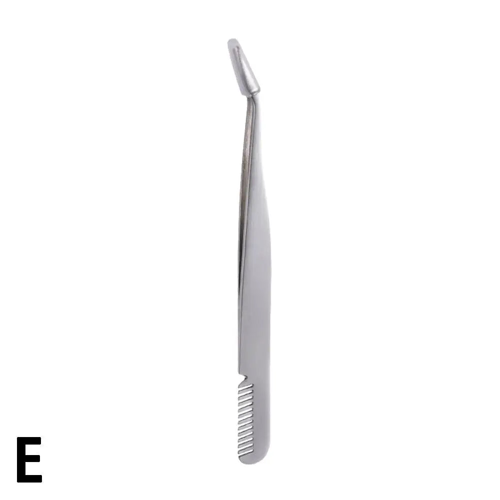 Stainless Steel Eyelash Extension Tweezers Curved & Straight