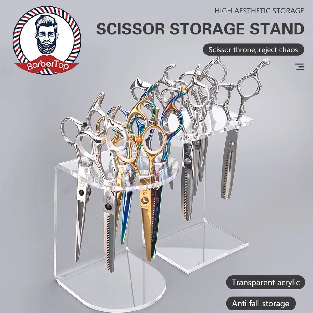 Acrylic Scissors Rack – Barber Holder for Shears & Clippers