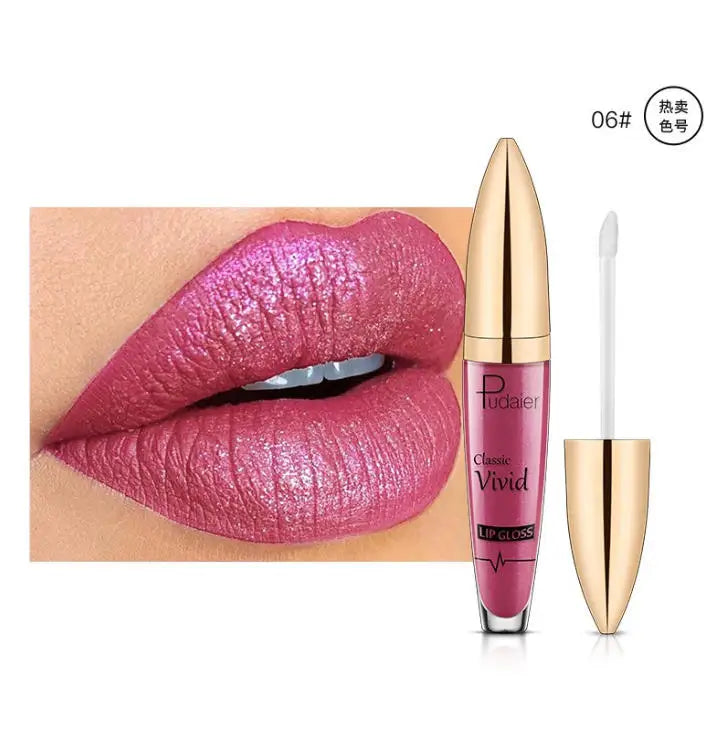 Pudaier 18-Color Matte Glitter Liquid Lipstick Set – Waterproof