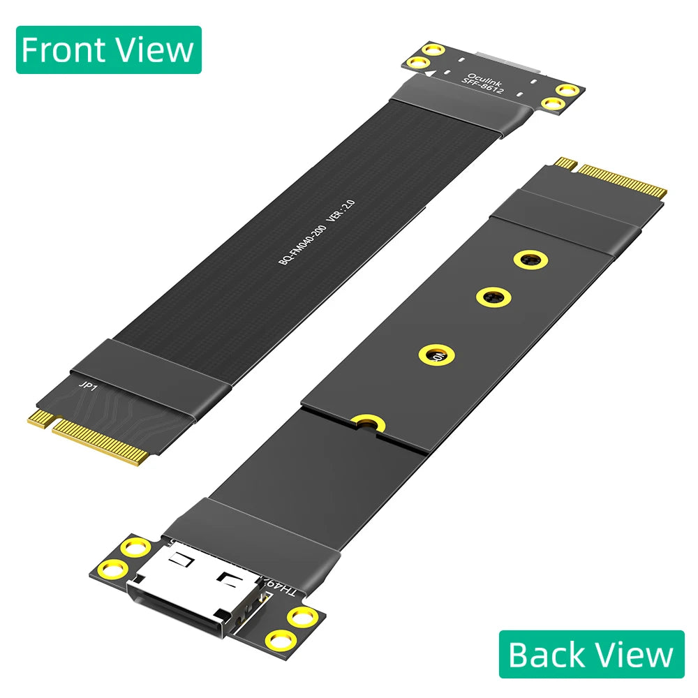 TISHRIC M.2 NVMe to Oculink SFF-8612 PCIe 4.0 Gen4 Cable PCIe Extension Cable PRIMED