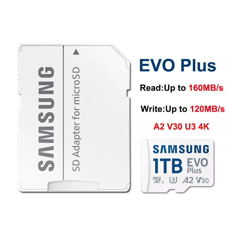 Samsung EVO Plus MicroSDXC 64GB–512GB | Up to 160MB/s MicroSD Memory Card PRIMED 1TB