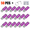 50-Pack Custom Logo USB Flash Drives 2.0 + Key Chain – 9 Colors Custom Logo USB Drive PRIMED 4GB purple A