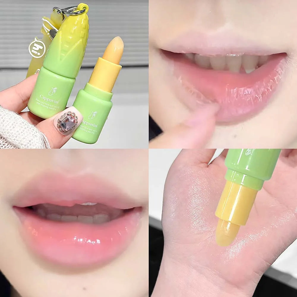 Cappuvini Corn-Shape Crystal Jelly Lip Balm | Moisturizing Tinted Lip Balm PRIMED 1Pcs 3.5g