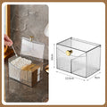 Transparent Dust-Proof Cotton Swab & Makeup Organizer Box