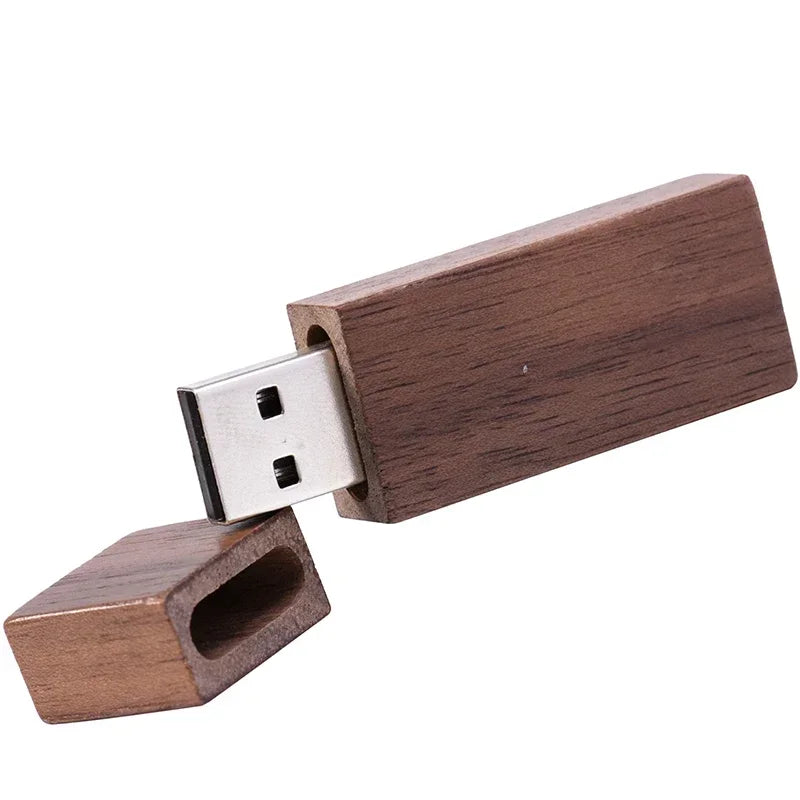 Wooden USB Flash Drive with Gift Box – Custom Logo 8–64GB