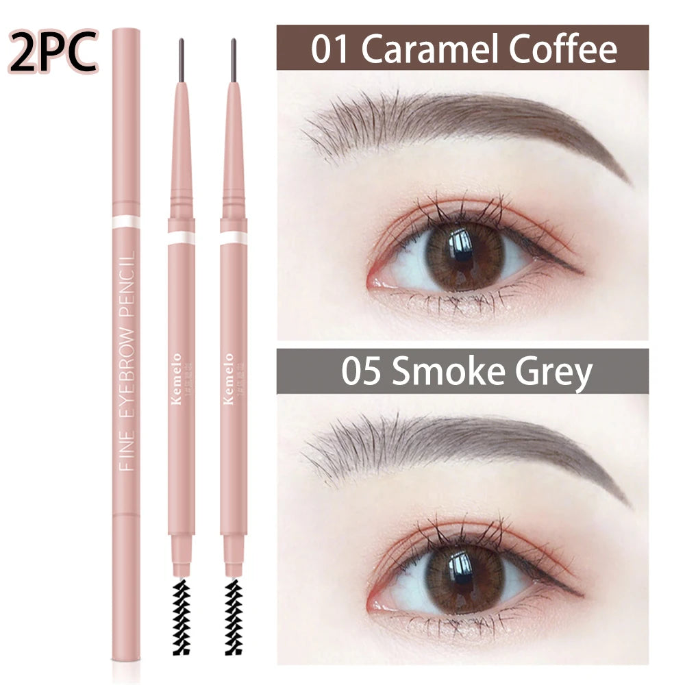 1.5mm Ultra-Fine Waterproof Eyebrow Pencil with Spoolie Brush