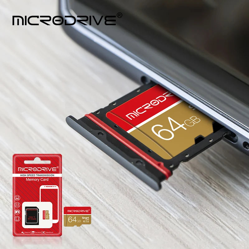 MicroDrive Micro SD Card Class 10 U3 V30 A2 – 4GB to 256GB Flash Memory Card PRIMED