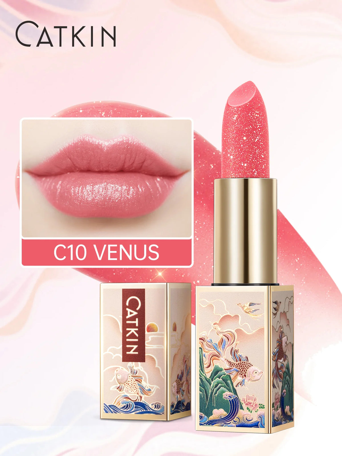 CATKIN Colored Lip Balm – Moisturizing & pH-Activated Glow Colored Lip Balm PRIMED C10 Venus