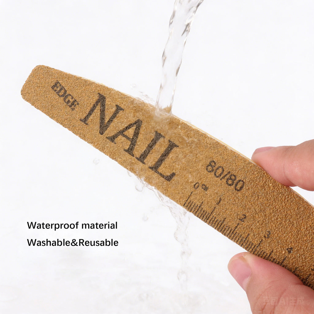 10-Pack Double-Sided Washable Ruler Nail Files | Multi-Grit