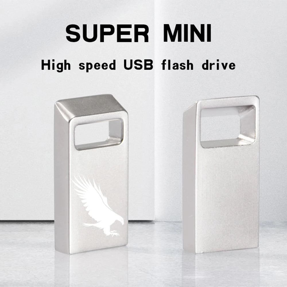 JASTER Mini Metal USB 2.0 Flash Drive Silver 4GB–64GB USB Flash Drive PRIMED