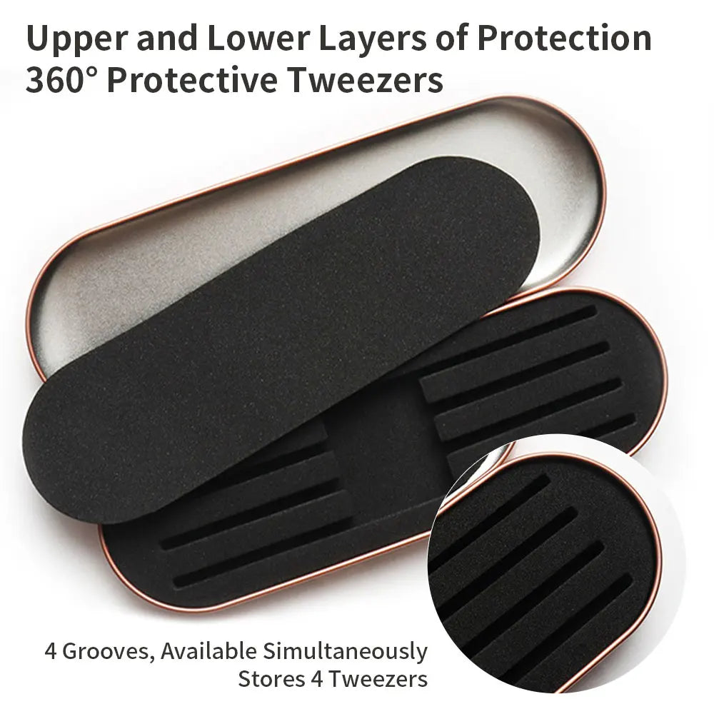 Magnetic Tinplate Eyelash Tweezer Case | Lash Storage Box Tweezer Storage Case PRIMED