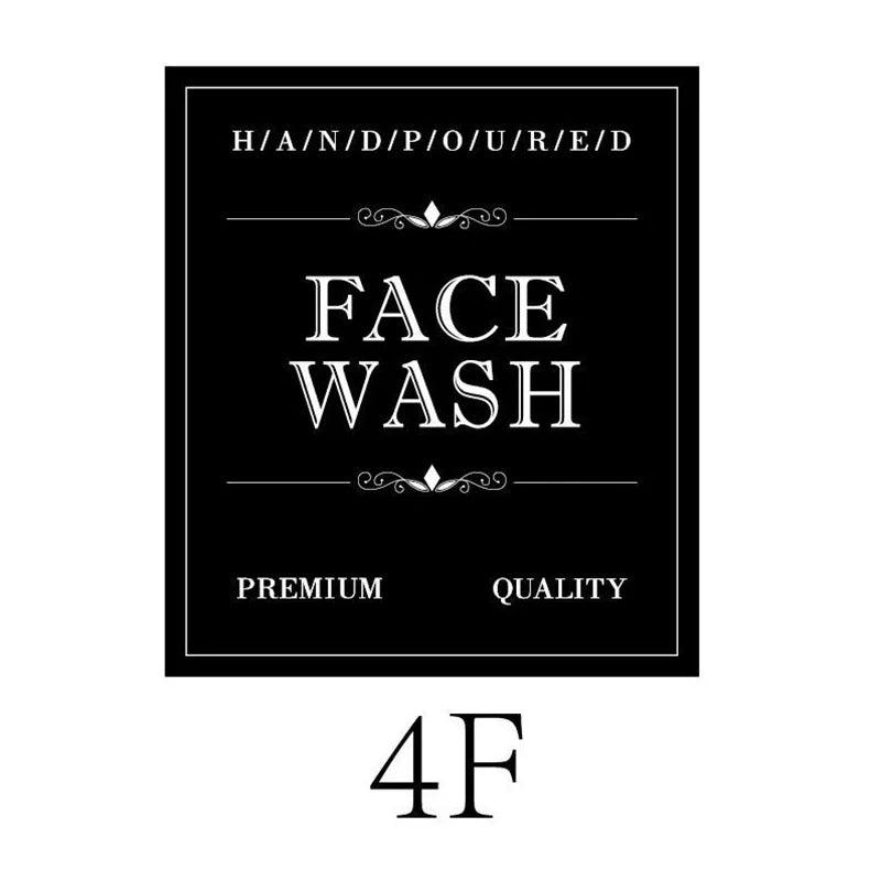 Waterproof Bathroom Bottle Labels 5-Pack | PVC Stickers