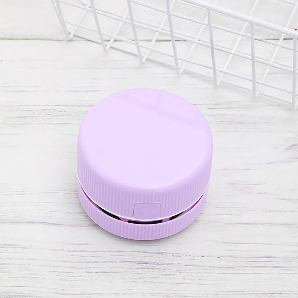 Mini Desk Vacuum Cleaner – Portable Eraser Dust Cleaner Mini Desk Vacuum PRIMED Purple